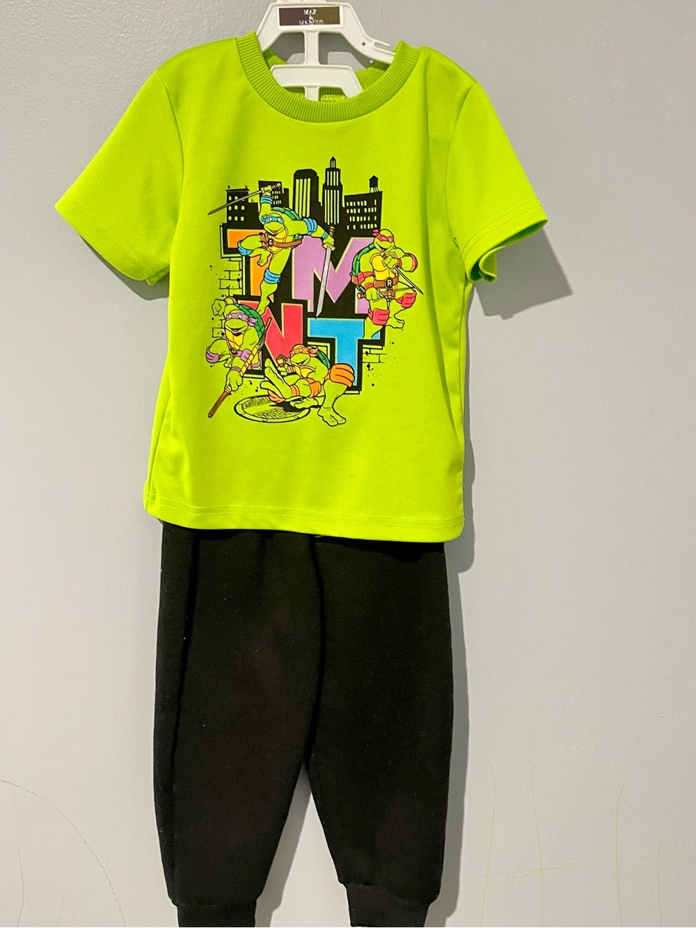 Nickelodeon Neon Lime Teenage Mutant Ninja Turtles Short Sleeve Tee | Size 24M